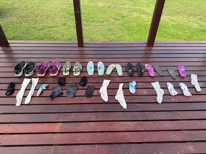 Bring an extra pair of shoes and lots of socks for walking in the water (Photo Credit: Kelly McBride)