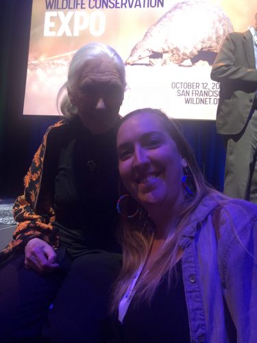 Clara with Jane Goodall_Photo credit Martha Moore Clara with Jane Goodall (Photo Credit: Martha Moore)