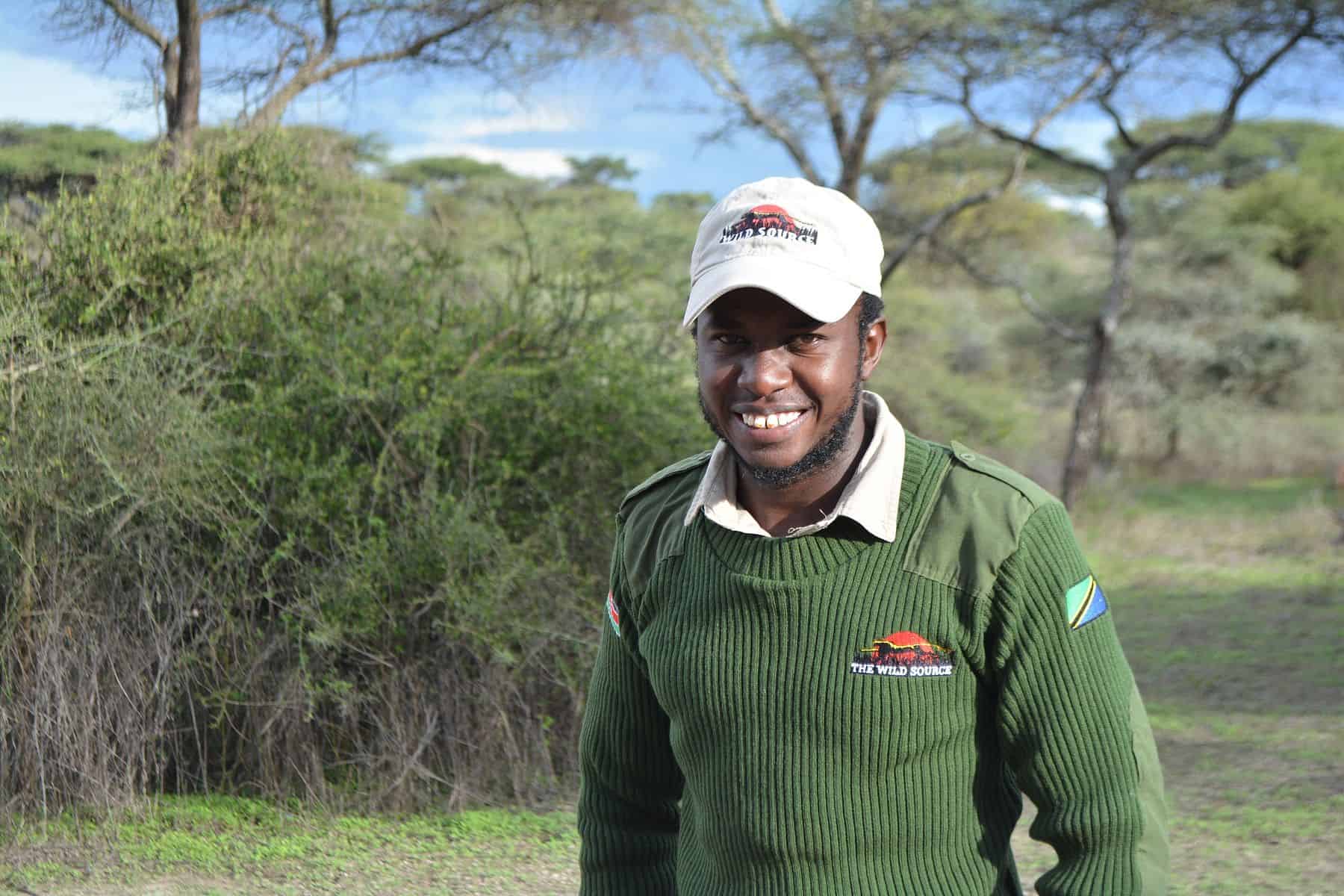 Sosy Maira, Tanzania safari guide and wildlife biologist with The Wild Source, in the Serengeti